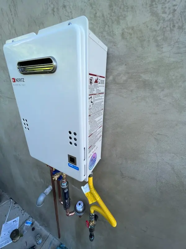 Tankless water heater installation for Brookside Manor homes